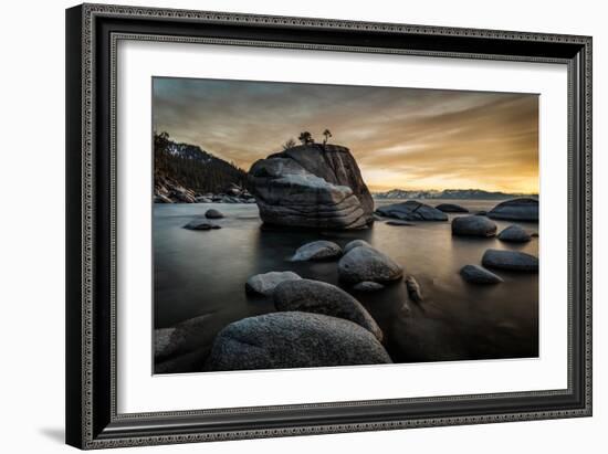 Sunset at Bonsai Rock in Lake Tahoe, Nevada-Raymond Carter-Framed Photographic Print