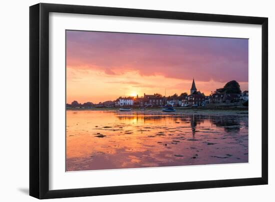 Sunset at Bosham in West Sussex-Chris Button-Framed Photographic Print