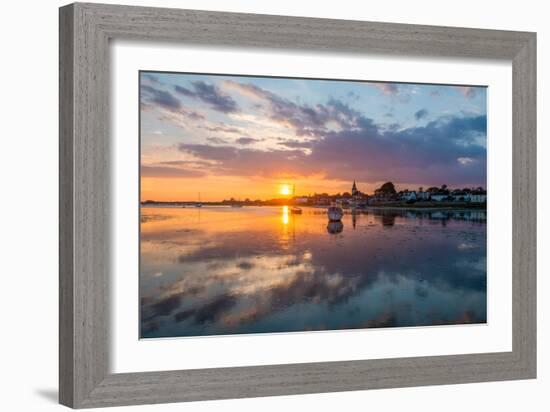 Sunset at Bosham in West Sussex-Chris Button-Framed Photographic Print