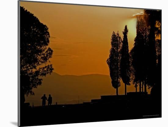 Sunset at Calcium Terraces, Pumakale, Turkey-Joe Restuccia III-Mounted Photographic Print