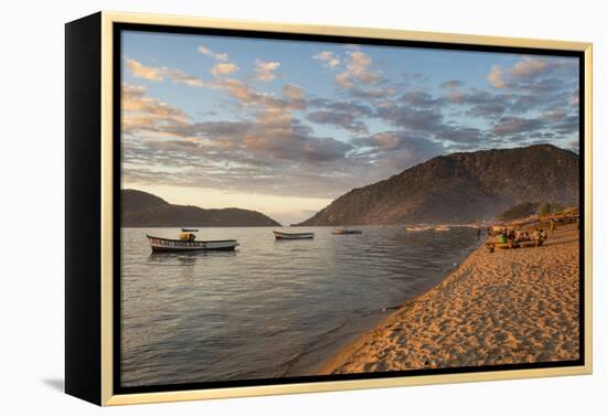 Sunset at Cape Maclear, Lake Malawi, Malawi, Africa-Michael Runkel-Framed Premier Image Canvas