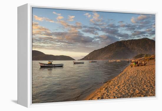 Sunset at Cape Maclear, Lake Malawi, Malawi, Africa-Michael Runkel-Framed Premier Image Canvas