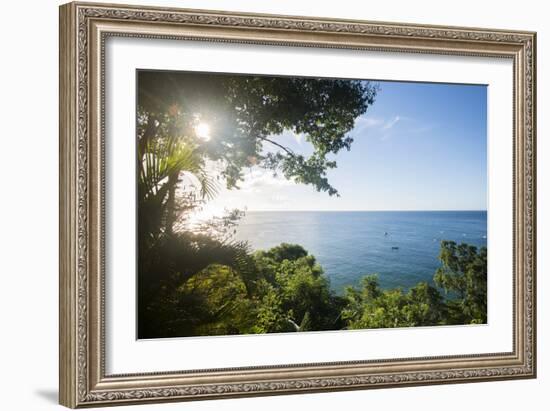 Sunset at Castara Bay in Tobago, Trinidad and Tobago, West Indies, Caribbean, Central America-Alex Treadway-Framed Photographic Print