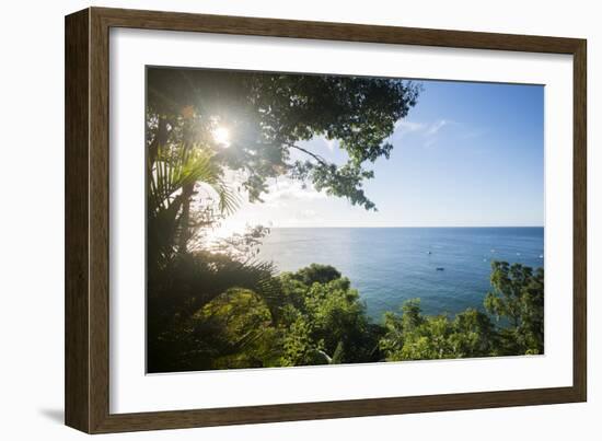 Sunset at Castara Bay in Tobago, Trinidad and Tobago, West Indies, Caribbean, Central America-Alex Treadway-Framed Photographic Print