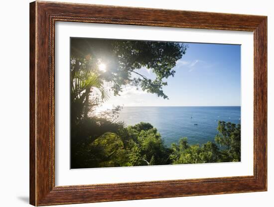 Sunset at Castara Bay in Tobago, Trinidad and Tobago, West Indies, Caribbean, Central America-Alex Treadway-Framed Photographic Print