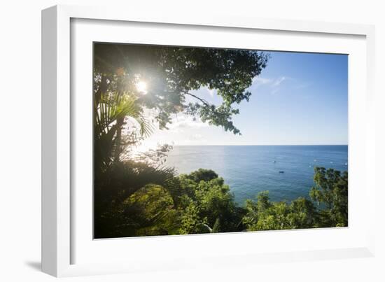 Sunset at Castara Bay in Tobago, Trinidad and Tobago, West Indies, Caribbean, Central America-Alex Treadway-Framed Photographic Print