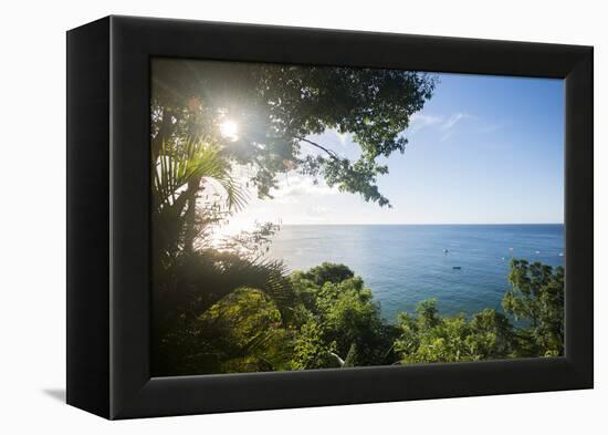 Sunset at Castara Bay in Tobago, Trinidad and Tobago, West Indies, Caribbean, Central America-Alex Treadway-Framed Premier Image Canvas