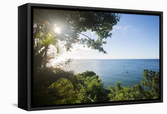 Sunset at Castara Bay in Tobago, Trinidad and Tobago, West Indies, Caribbean, Central America-Alex Treadway-Framed Premier Image Canvas