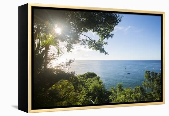 Sunset at Castara Bay in Tobago, Trinidad and Tobago, West Indies, Caribbean, Central America-Alex Treadway-Framed Premier Image Canvas