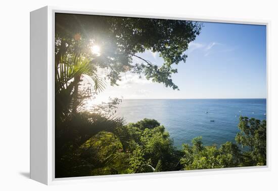 Sunset at Castara Bay in Tobago, Trinidad and Tobago, West Indies, Caribbean, Central America-Alex Treadway-Framed Premier Image Canvas