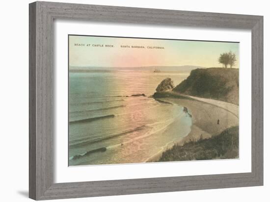 Sunset at Castle Rock Beach-null-Framed Art Print