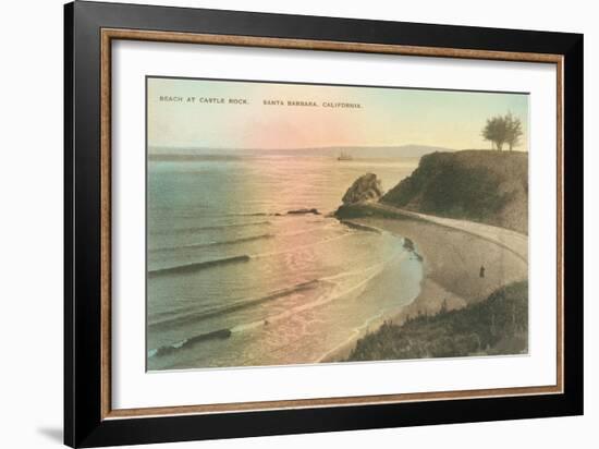 Sunset at Castle Rock Beach-null-Framed Art Print