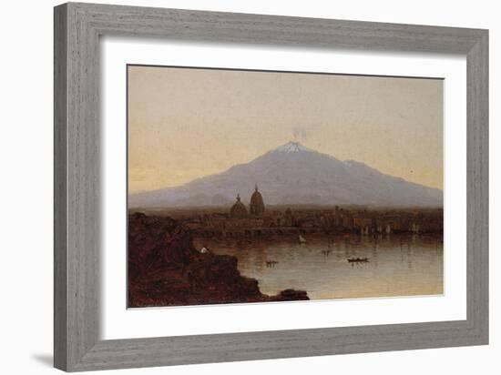 Sunset at Catania, Sicily-Sanford Robinson Gifford-Framed Giclee Print