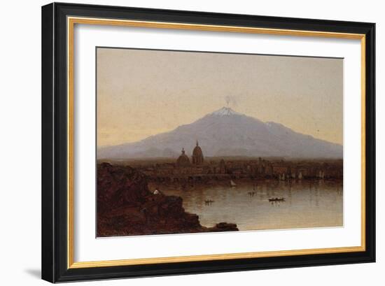 Sunset at Catania, Sicily-Sanford Robinson Gifford-Framed Giclee Print