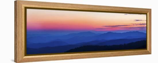 Sunset at Clingmans Dome, Great Smoky Mountains National Park, Tennessee, USA-null-Framed Stretched Canvas