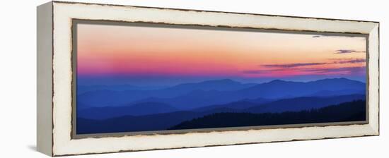 Sunset at Clingmans Dome, Great Smoky Mountains National Park, Tennessee, USA-null-Framed Stretched Canvas
