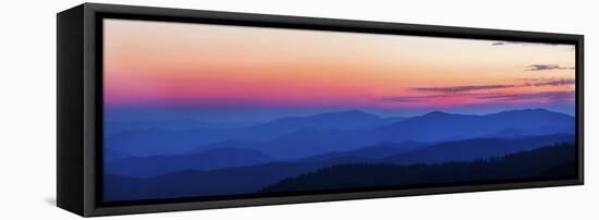 Sunset at Clingmans Dome, Great Smoky Mountains National Park, Tennessee, USA-null-Framed Stretched Canvas