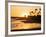 Sunset at Corona Del Mar Beach, Newport Beach, Orange County, California, United States of America,-Richard Cummins-Framed Photographic Print