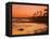 Sunset at Corona Del Mar Beach, Newport Beach, Orange County, California, United States of America,-Richard Cummins-Framed Premier Image Canvas