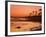 Sunset at Corona Del Mar Beach, Newport Beach, Orange County, California, United States of America,-Richard Cummins-Framed Photographic Print