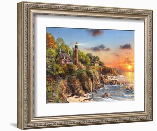 Sunset at Craggy Point-Dominic Davison-Framed Premium Giclee Print