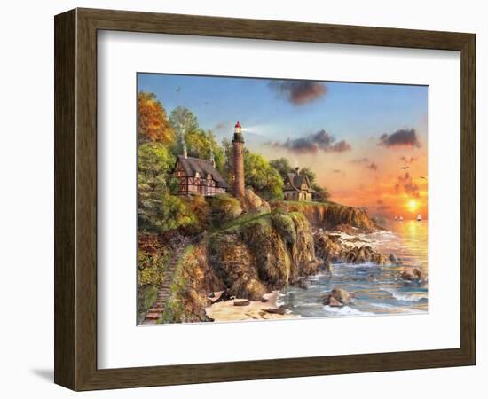 Sunset at Craggy Point-Dominic Davison-Framed Premium Giclee Print