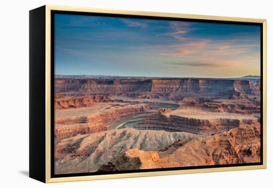 Sunset at Deadhorse Point SP, Colorado River and Canyonlands NP-Howie Garber-Framed Premier Image Canvas