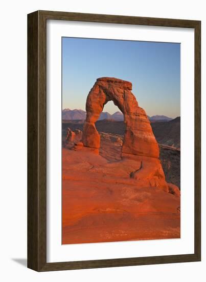 Sunset at Delicate Arch, Arches National Park, Moab, Utah, United States of America, North America-Peter Barritt-Framed Photographic Print