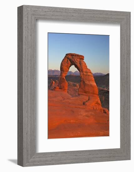 Sunset at Delicate Arch, Arches National Park, Moab, Utah, United States of America, North America-Peter Barritt-Framed Photographic Print