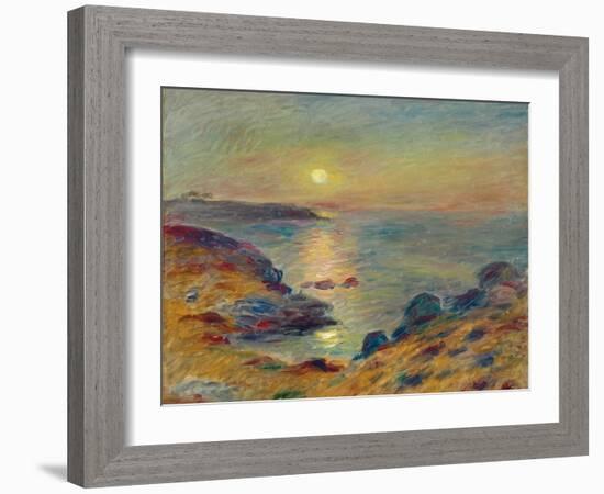 Sunset at Douarnenez, Ca, 1883-Pierre-Auguste Renoir-Framed Giclee Print