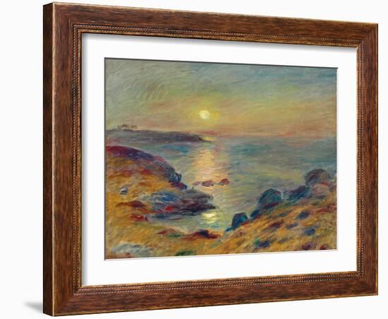 Sunset at Douarnenez, Ca, 1883-Pierre-Auguste Renoir-Framed Giclee Print