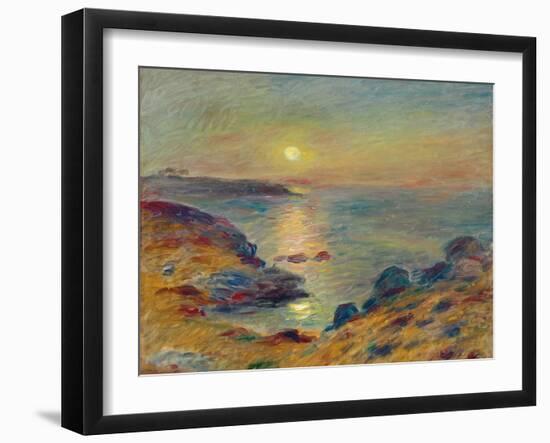 Sunset at Douarnenez, Ca, 1883-Pierre-Auguste Renoir-Framed Giclee Print