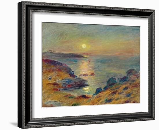 Sunset at Douarnenez, Ca, 1883-Pierre-Auguste Renoir-Framed Giclee Print