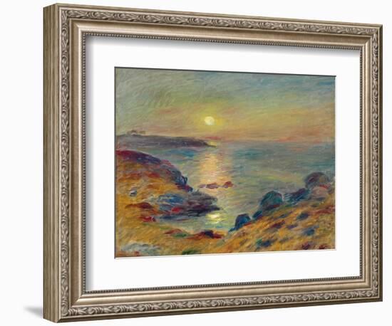 Sunset at Douarnenez, Ca, 1883-Pierre-Auguste Renoir-Framed Giclee Print