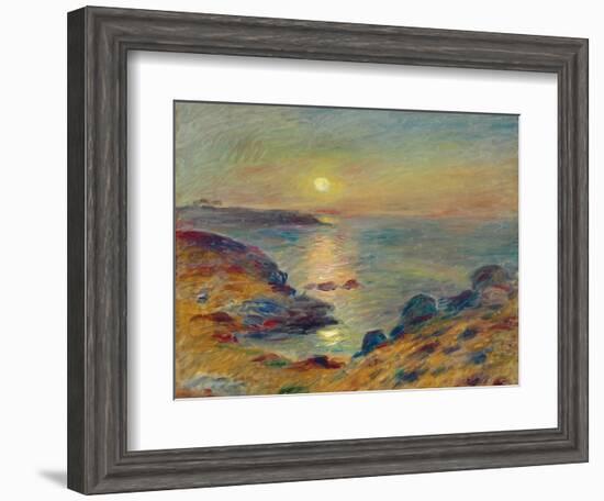 Sunset at Douarnenez, Ca, 1883-Pierre-Auguste Renoir-Framed Giclee Print