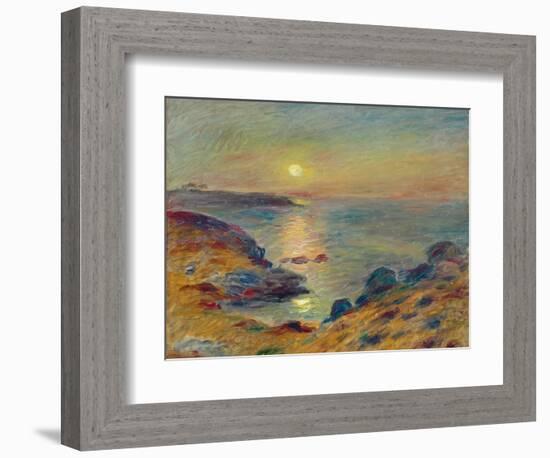 Sunset at Douarnenez, Ca, 1883-Pierre-Auguste Renoir-Framed Giclee Print