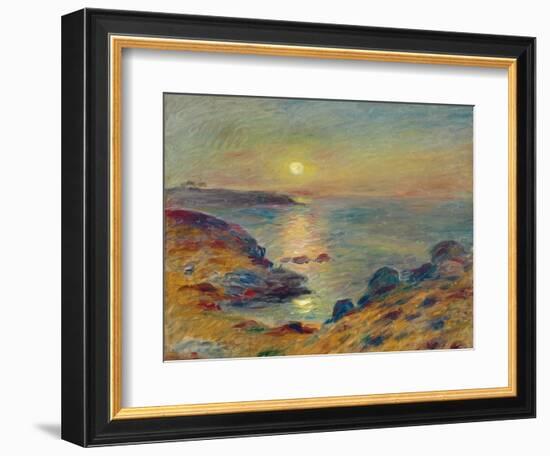 Sunset at Douarnenez, Ca, 1883-Pierre-Auguste Renoir-Framed Giclee Print