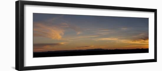 Sunset at edge of Erg Chebbi dunes, Errachidia Province, Meknes-Tafilalet, Morocco-null-Framed Photographic Print