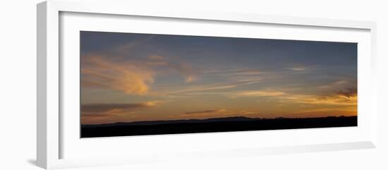 Sunset at edge of Erg Chebbi dunes, Errachidia Province, Meknes-Tafilalet, Morocco-null-Framed Photographic Print