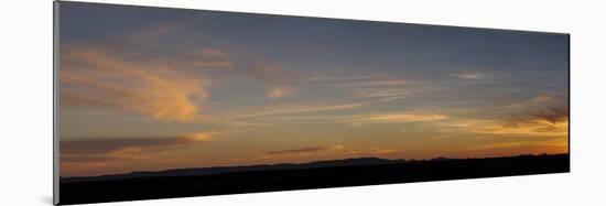 Sunset at edge of Erg Chebbi dunes, Errachidia Province, Meknes-Tafilalet, Morocco-null-Mounted Photographic Print