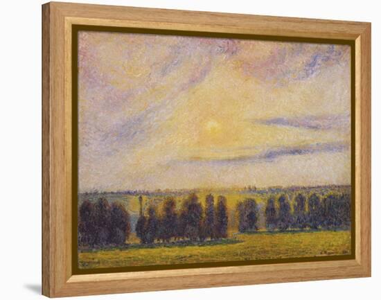 Sunset at Èragny, 1890-Camille Pissarro-Framed Premier Image Canvas