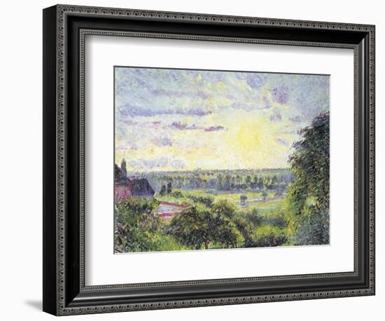 Sunset at Eragny, 1891-Camille Pissarro-Framed Giclee Print