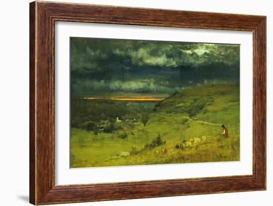 Sunset at et retat-George Inness-Framed Giclee Print