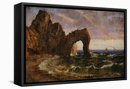 Sunset at Etretat, 1894-Jasper Francis Cropsey-Framed Premier Image Canvas