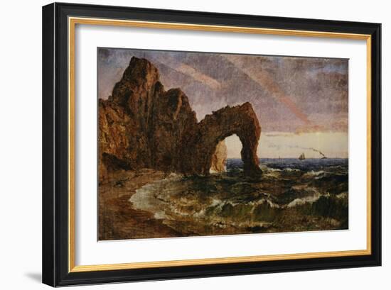 Sunset at Etretat, 1894-Jasper Francis Cropsey-Framed Giclee Print