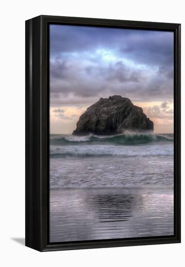 Sunset at Face Rock, Bandon Beach, Oregon Coast-Vincent James-Framed Premier Image Canvas