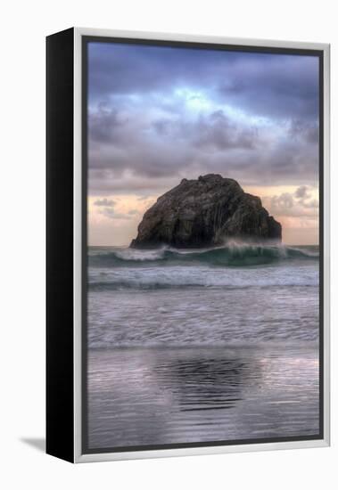 Sunset at Face Rock, Bandon Beach, Oregon Coast-Vincent James-Framed Premier Image Canvas