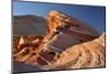Sunset at Fire Wave Rock Formation in Valley of Fire Sp, Nevada, USA-Michel Hersen-Mounted Photographic Print