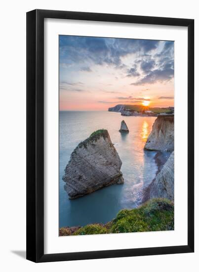 Sunset at Freshwater Bay, Isle of Wight-Robert Maynard-Framed Photographic Print