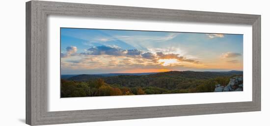 Sunset at Garden of the Gods Wilderness, Shawnee National Forest, Illinois, USA-null-Framed Photographic Print